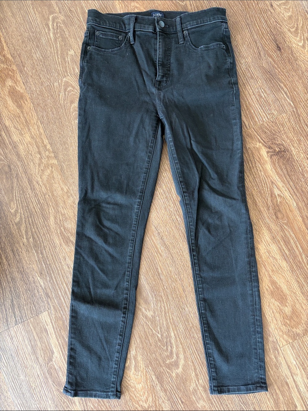 J. Crew 10” High-Rise Black Skinny Jeans